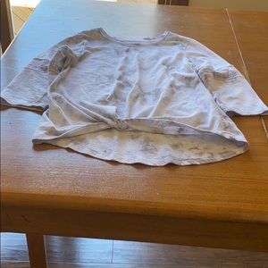 Mudd gray and white mid-sleeve kids size 10